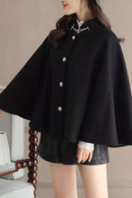 Load image into Gallery viewer, A line short wool cape women C3658
