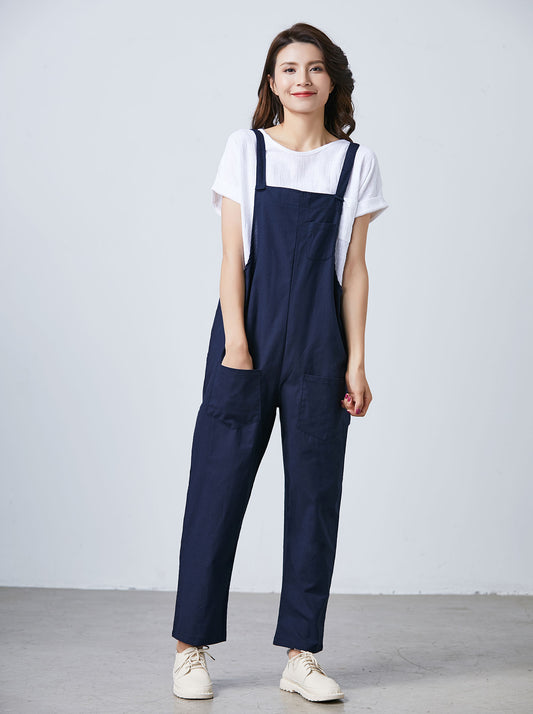 Summer linen jumpsuit women C1698