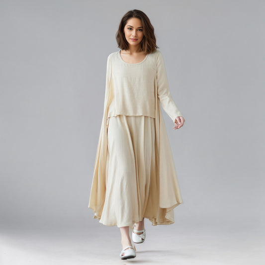 Asymmetrical Linen dress C5157
