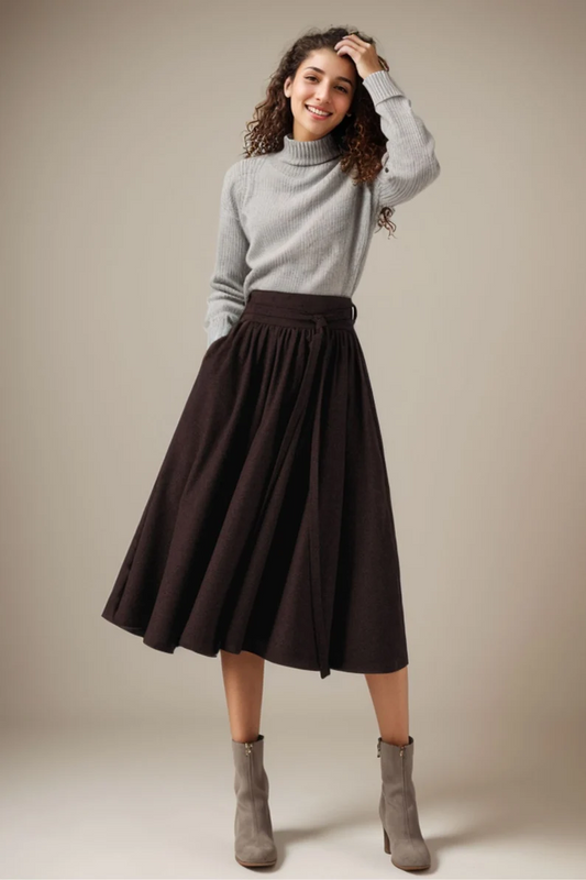 Winter Wool Skirt Circle Skirt C3623