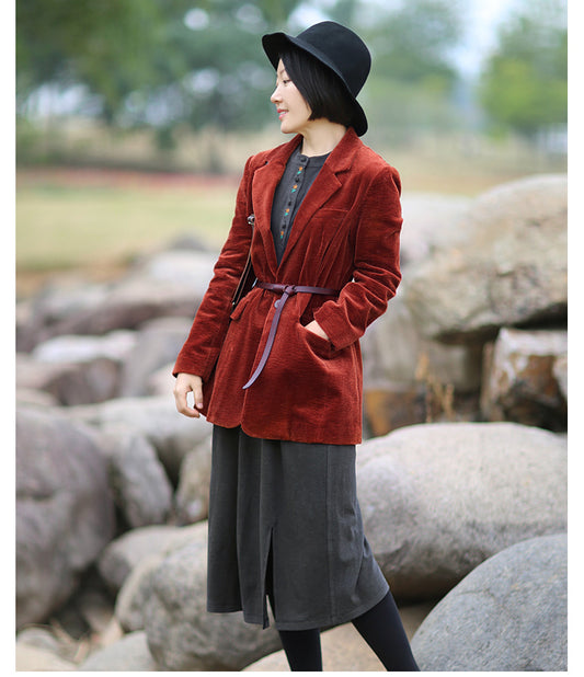 Autumn corduroy jacket women TT5037