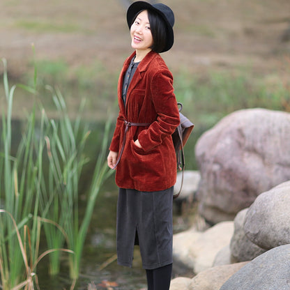 Autumn corduroy jacket women TT5037