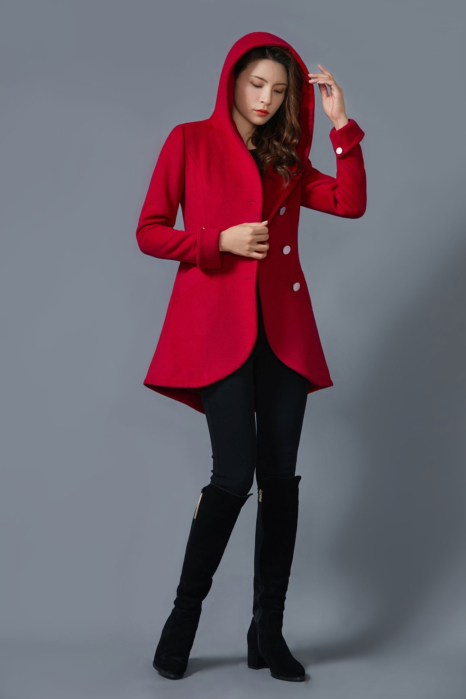 hooded coat