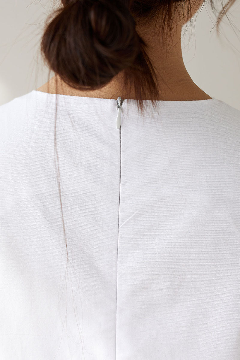 Women's White Linen Dress C3172