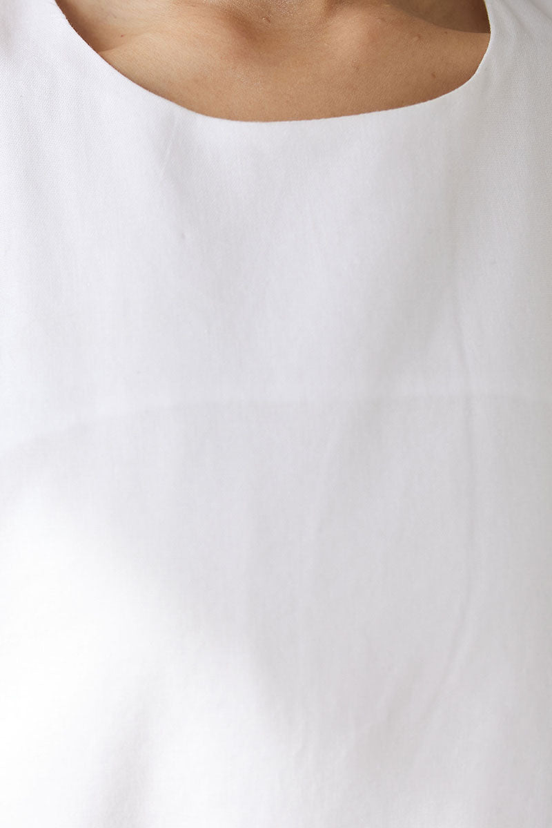Women's White Linen Dress C3172
