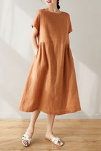 Load image into Gallery viewer, Summer Midi Linen Dress C3173
