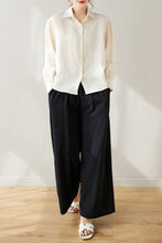 Load image into Gallery viewer, Women Spring Apricot Linen Shirt C3175
