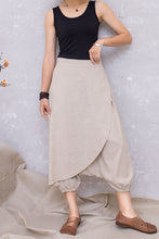 Load image into Gallery viewer, Summer Women Casual Loose Apricot Linen Pants C2798#CK2201363
