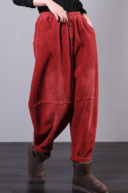 Women Oversize Casual Corduroy Pants C2982