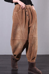 Women Oversize Casual Corduroy Pants C2982