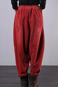 Women Oversize Casual Corduroy Pants C2982