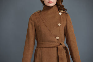 asymmetrical wool jacket for winter C1667