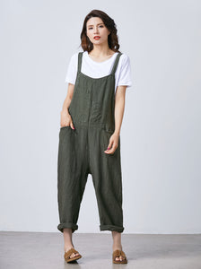 Casual Baggy Overalls Jumpsuit with Pockets C1688#