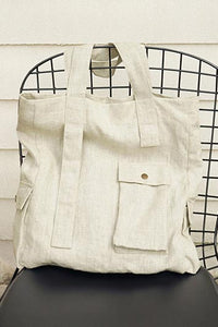 Simple female linen single shoulder bag CYM019-190101