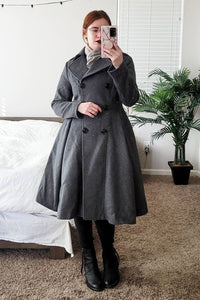 Double Breasted Princess Wool Coat C2780