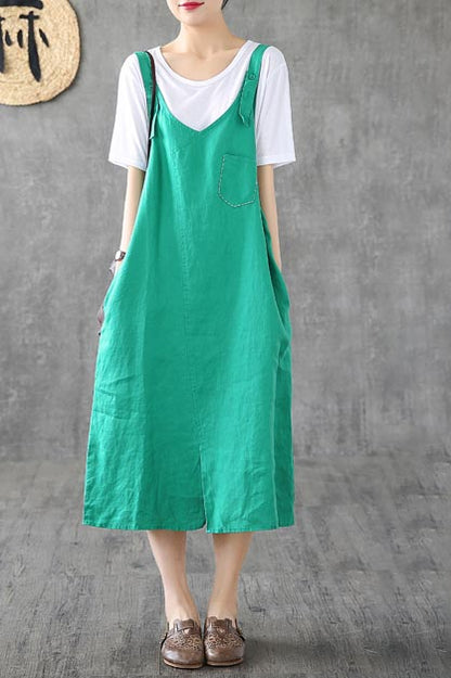 green dress