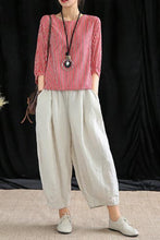 Load image into Gallery viewer, Casual linen baggy pants 190163
