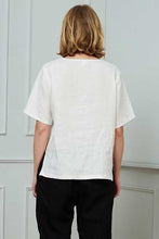 Load image into Gallery viewer, white linen blouse for women C1727#
