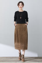Load image into Gallery viewer, Autumn Winter Women Corduroy Skirt C3018
