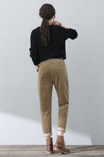 Load image into Gallery viewer, Women Casual Khaki Corduroy Pants C3023
