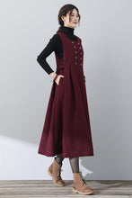 Load image into Gallery viewer, Women Sleeveless Midi Wool Dress C3024
