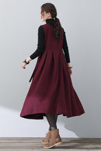 Load image into Gallery viewer, Women Sleeveless Midi Wool Dress C3024
