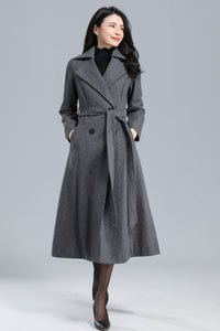 Warm Wool Maxi Coat Women C2462