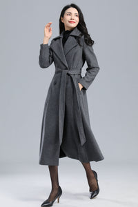 Warm Wool Maxi Coat Women C2462