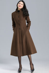 Vintage Inspired Single Breasted Coat Women C2465