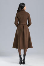 Load image into Gallery viewer, Women Winter Brown Wool Coat C2468#

