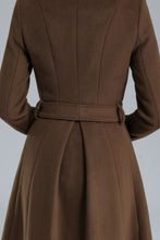 Load image into Gallery viewer, Asymmetrical Wool Coat Brown C2468
