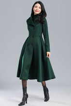 Load image into Gallery viewer, Vintage Inspired Long Wool Coat C2469
