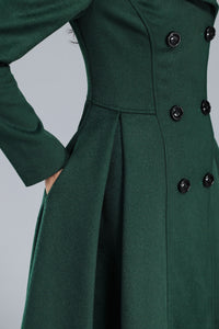 Vintage Inspired Long Wool Coat C2469
