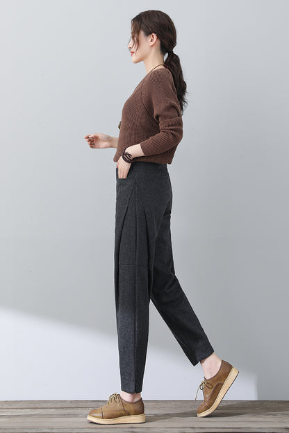 Autumn Winter Casual Wool Pants C3015