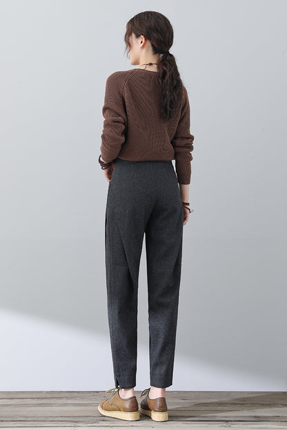 Autumn Winter Casual Wool Pants C3015