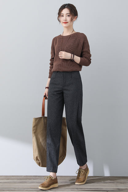 Autumn Winter Casual Wool Pants C3015