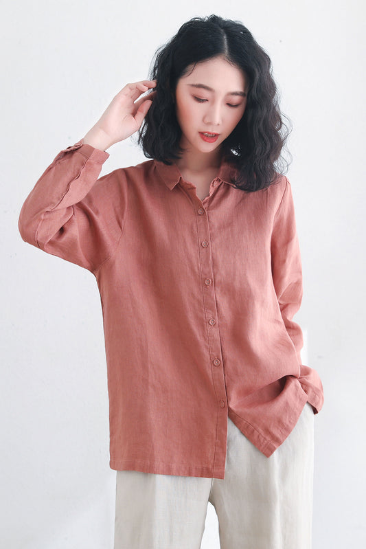 Long Sleeve Button Front Shirts C2710