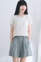Load image into Gallery viewer, Summer High-Waisted Linen Shorts C2662#CK2101716
