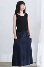 Load image into Gallery viewer, Women Summer Midi Linen Skirt C2671
