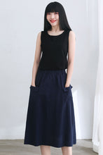 Load image into Gallery viewer, Women Summer Midi Linen Skirt C2671
