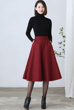 Load image into Gallery viewer, Women&#39;s warm Winter Wool Skirt Midi C2607
