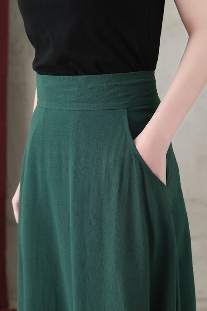 Summer Women Long Linen Skirt C2736-Size XS #CK2200586