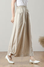 Load image into Gallery viewer, Long Elastic Waist Linen Skirt C3211
