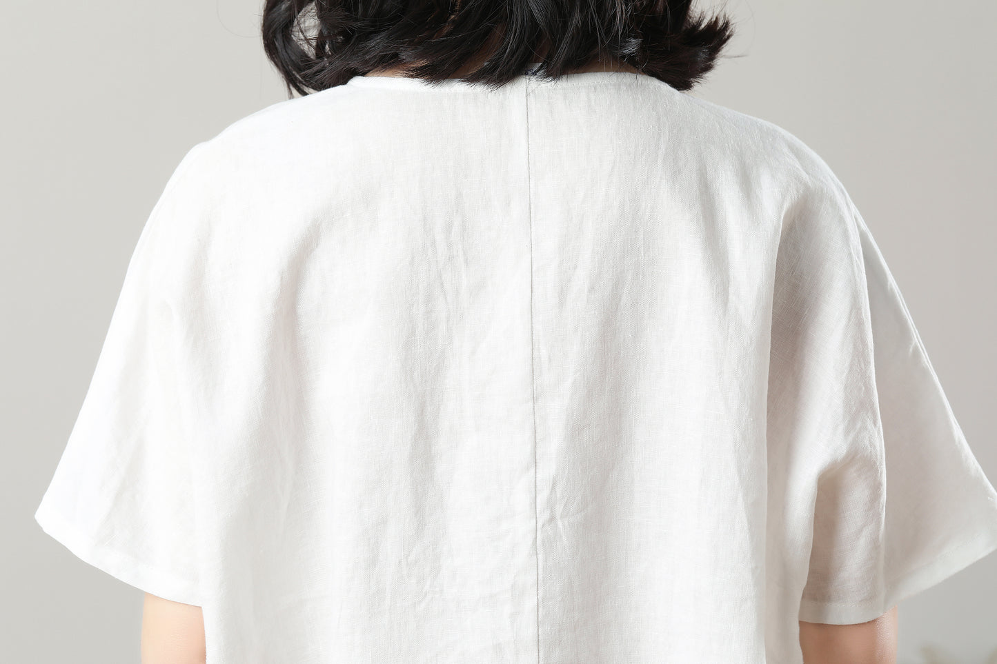 Women's Asymmetrical Linen Tops C3214