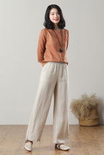 Load image into Gallery viewer, High Waist Wide Leg Linen Pants C3216
