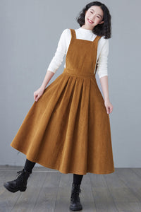 Vintage Inspired Long Apron Dress C2622