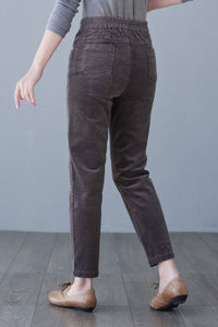 High Elastic Waist Pants with Pocket C2623