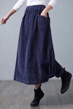 Load image into Gallery viewer, Vintage Inspired Causal Corduroy Skirt Women C250201
