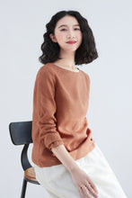Load image into Gallery viewer, Spring Long Sleeve  linen blouse C2703
