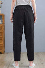 Load image into Gallery viewer, Casual Beige Tapered Linen Pants For Women C2258#YY05134
